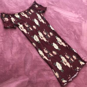 Floral smocked mini dress
